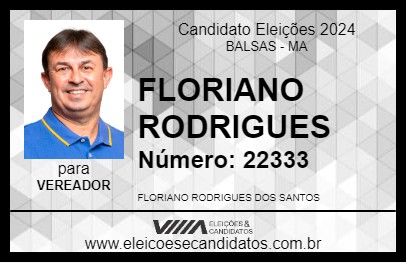 Candidato FLORIANO RODRIGUES 2024 - BALSAS - Eleições