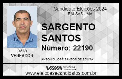 Candidato SARGENTO SANTOS 2024 - BALSAS - Eleições