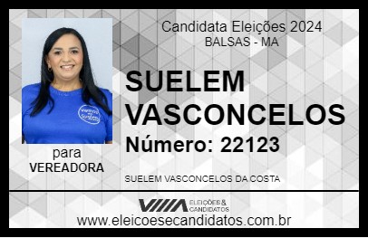 Candidato SUELEM VASCONCELOS 2024 - BALSAS - Eleições