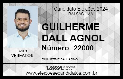 Candidato GUILHERME LEAO DALL AGNOL 2024 - BALSAS - Eleições