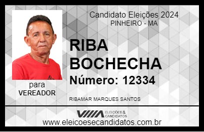 Candidato RIBA BOCHECHA 2024 - PINHEIRO - Eleições