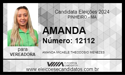 Candidato AMANDA 2024 - PINHEIRO - Eleições