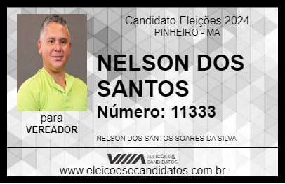 Candidato NELSON DOS SANTOS 2024 - PINHEIRO - Eleições