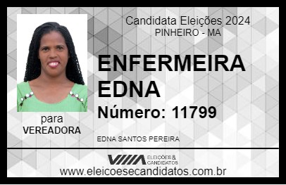 Candidato ENFERMEIRA EDNA 2024 - PINHEIRO - Eleições