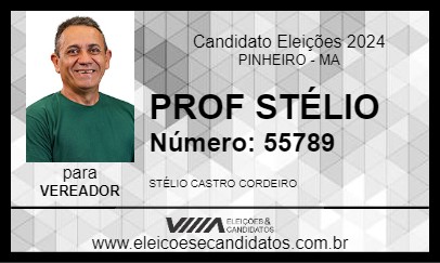 Candidato PROF STÉLIO 2024 - PINHEIRO - Eleições