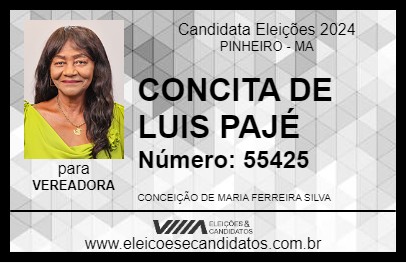 Candidato CONCITA DE LUIS PAJÉ 2024 - PINHEIRO - Eleições