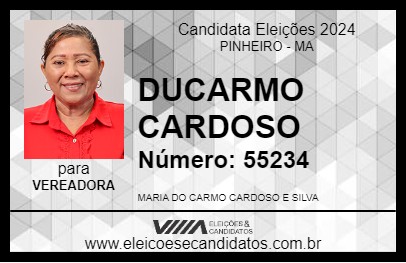 Candidato DUCARMO CARDOSO 2024 - PINHEIRO - Eleições