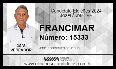 Candidato FRANCIMAR 2024 - JOSELÂNDIA - Eleições