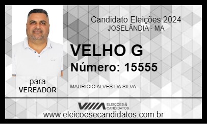 Candidato VELHO G 2024 - JOSELÂNDIA - Eleições