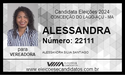 Candidato ALESSANDRA 2024 - CONCEIÇÃO DO LAGO-AÇU - Eleições