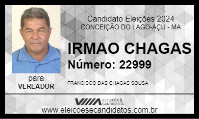 Candidato IRMAO CHAGAS 2024 - CONCEIÇÃO DO LAGO-AÇU - Eleições