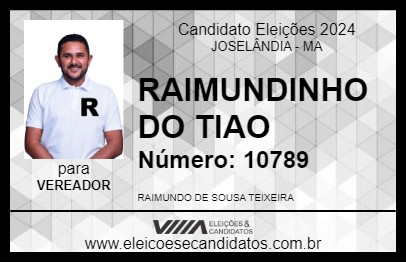 Candidato RAIMUNDINHO DO TIAO 2024 - JOSELÂNDIA - Eleições