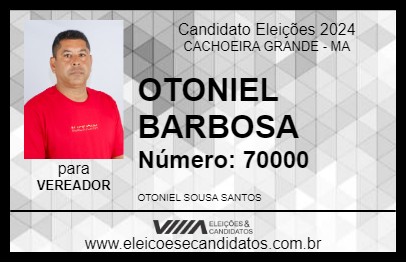 Candidato OTONIEL BARBOSA 2024 - CACHOEIRA GRANDE - Eleições