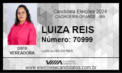 Candidato LUIZA REIS 2024 - CACHOEIRA GRANDE - Eleições