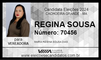 Candidato REGINA SOUSA 2024 - CACHOEIRA GRANDE - Eleições