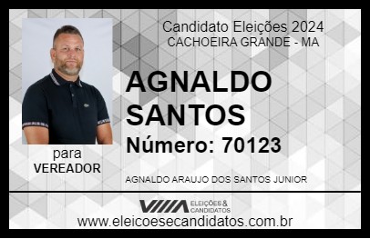 Candidato AGNALDO SANTOS 2024 - CACHOEIRA GRANDE - Eleições