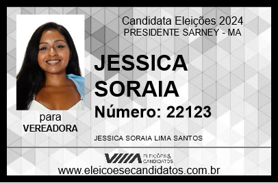 Candidato JESSICA SORAIA 2024 - PRESIDENTE SARNEY - Eleições