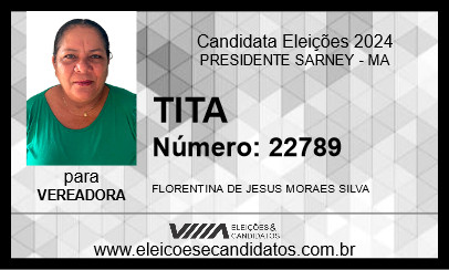 Candidato TITA 2024 - PRESIDENTE SARNEY - Eleições