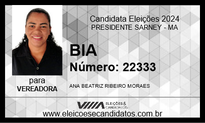 Candidato BIA 2024 - PRESIDENTE SARNEY - Eleições