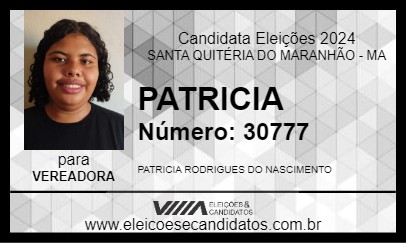 Candidato PATRICIA 2024 - SANTA QUITÉRIA DO MARANHÃO - Eleições