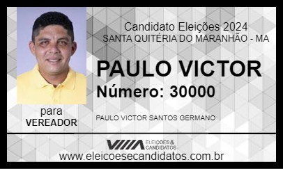 Candidato PAULO VICTOR 2024 - SANTA QUITÉRIA DO MARANHÃO - Eleições