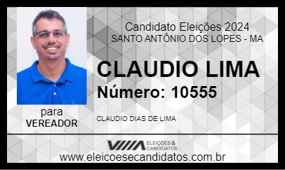 Candidato CLAUDIO LIMA 2024 - SANTO ANTÔNIO DOS LOPES - Eleições