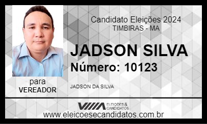 Candidato JADSON SILVA 2024 - TIMBIRAS - Eleições