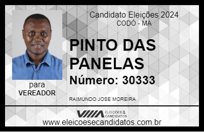 Candidato PINTO DAS PANELAS 2024 - CODÓ - Eleições