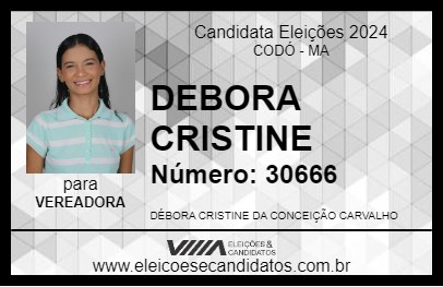 Candidato DEBORA CRISTINE 2024 - CODÓ - Eleições