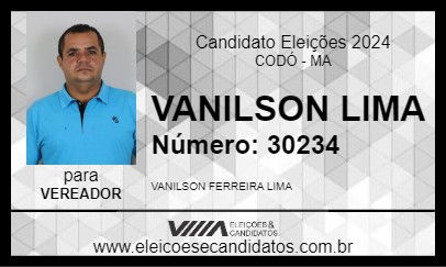 Candidato VANILSON LIMA 2024 - CODÓ - Eleições