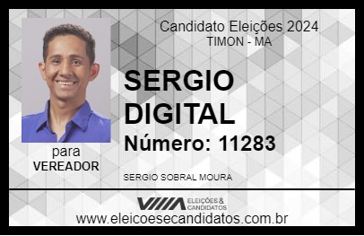 Candidato SERGIO DIGITAL 2024 - TIMON - Eleições