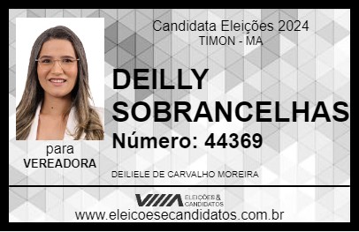 Candidato DEILLY SOBRANCELHAS 2024 - TIMON - Eleições