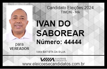 Candidato IVAN DO SABOREAR 2024 - TIMON - Eleições