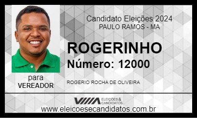 Candidato ROGERINHO 2024 - PAULO RAMOS - Eleições