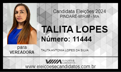 Candidato TALITA LOPES 2024 - PINDARÉ-MIRIM - Eleições