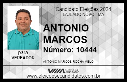 Candidato ANTONIO MARCOS 2024 - LAJEADO NOVO - Eleições