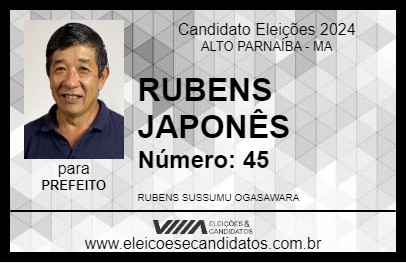 Candidato RUBENS JAPONÊS 2024 - ALTO PARNAÍBA - Eleições