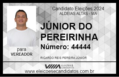 Candidato JÚNIOR DO PEREIRINHA 2024 - ALDEIAS ALTAS - Eleições