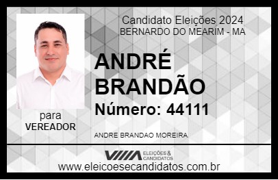 Candidato ANDRÉ BRANDÃO 2024 - BERNARDO DO MEARIM - Eleições