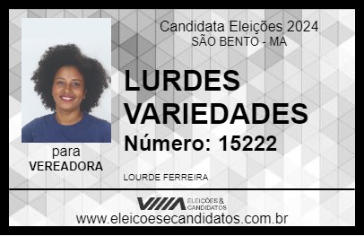 Candidato LURDES VARIEDADES 2024 - SÃO BENTO - Eleições