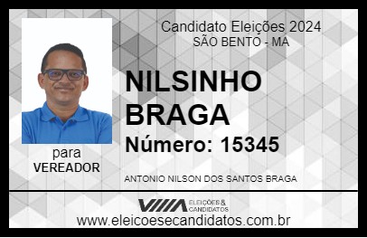 Candidato NILSINHO BRAGA 2024 - SÃO BENTO - Eleições