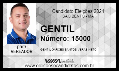 Candidato GENTIL 2024 - SÃO BENTO - Eleições