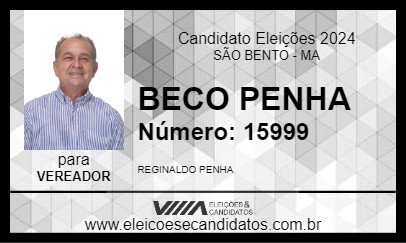 Candidato BECO PENHA 2024 - SÃO BENTO - Eleições