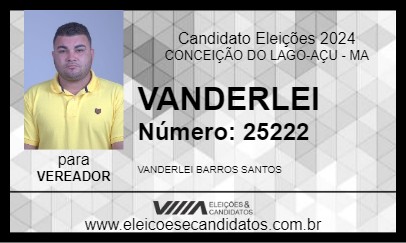 Candidato VANDERLEI 2024 - CONCEIÇÃO DO LAGO-AÇU - Eleições