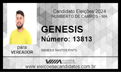 Candidato GENESIS 2024 - HUMBERTO DE CAMPOS - Eleições