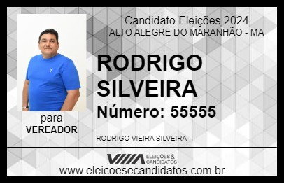 Candidato RODRIGO SILVEIRA 2024 - ALTO ALEGRE DO MARANHÃO - Eleições