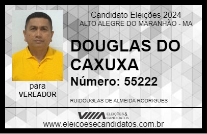 Candidato DOUGLAS DA CAXUXA 2024 - ALTO ALEGRE DO MARANHÃO - Eleições