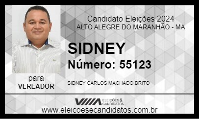 Candidato SIDNEY 2024 - ALTO ALEGRE DO MARANHÃO - Eleições