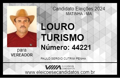 Candidato LOURO TURISMO 2024 - MATINHA - Eleições