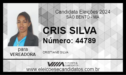 Candidato CRIS SILVA 2024 - SÃO BENTO - Eleições